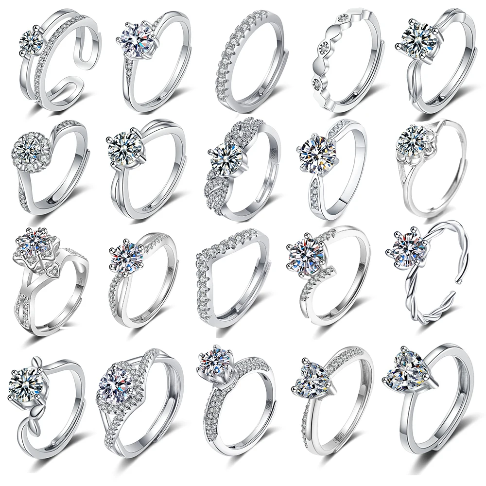 

Женское кольцо на палец с фианитом, регулируемое