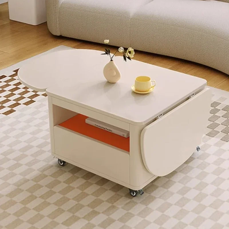 Side Coffee Tables Mobile White Bedside Neat Foldable Nightstands Entrance Home House Mesas De Centro Para Sala Furniture