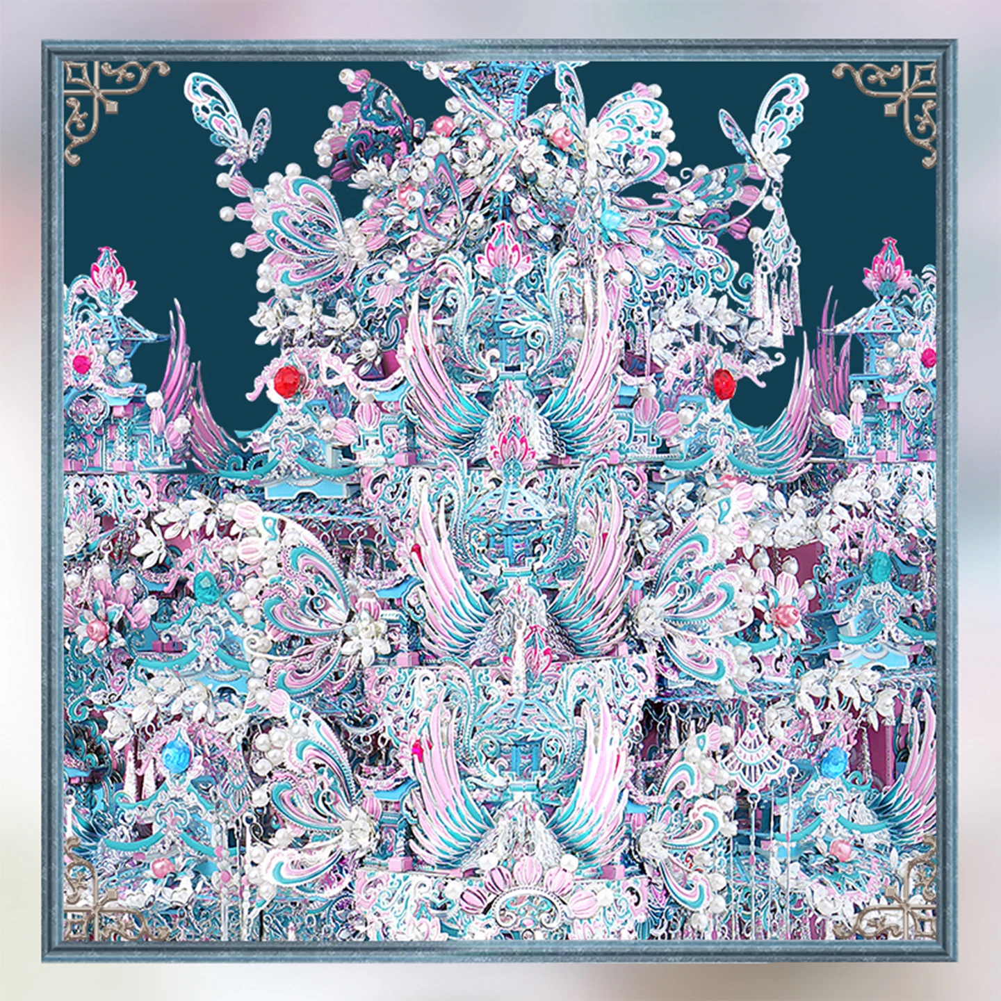 Fendai سيدان ثلاثية الأبعاد لغز معدني نموذج الزفاف مهرجان Qixi هدية عيد الحب