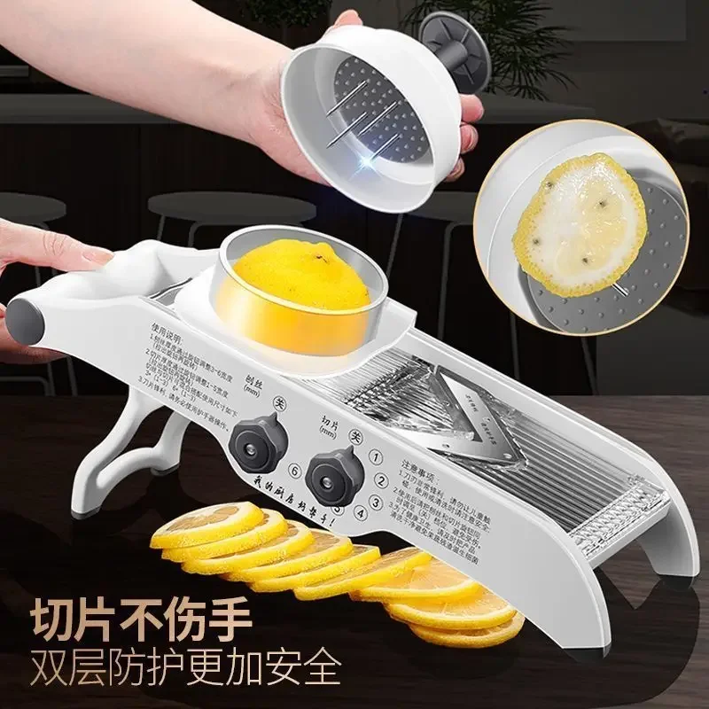 Stainless steel lemon slicer, commercial manual vegetable slicer, fruit tea maker, vegetable ginger potato slice machine