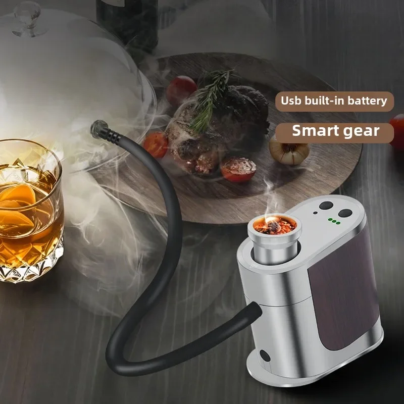 

New BQ500 Smoke Infuser Cuisine Portable Molecular Machine Bar Cold Smoke Generator Meat Burn Cooking Smoking Gun for BBQ