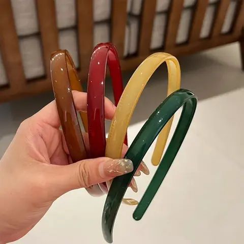 플라스틱 반투명 머리 머리 후프 밴드 머리띠 여성용 헤어 밴드 미끄럼 방지 치아 헤어 밴드 모자를 쓰고 있죠 헤어 액세서리