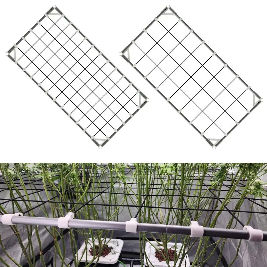 

Усовершенствованная эластичная сетка-опора Scrog 2x4 для растений с опорными стойками, предотвращающая втягивание стен палатки в стены гроутента