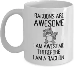 Funny racoon mug Racoon gifts Racoon lover coffee cup Customized printed breakfast mugs for couples and families