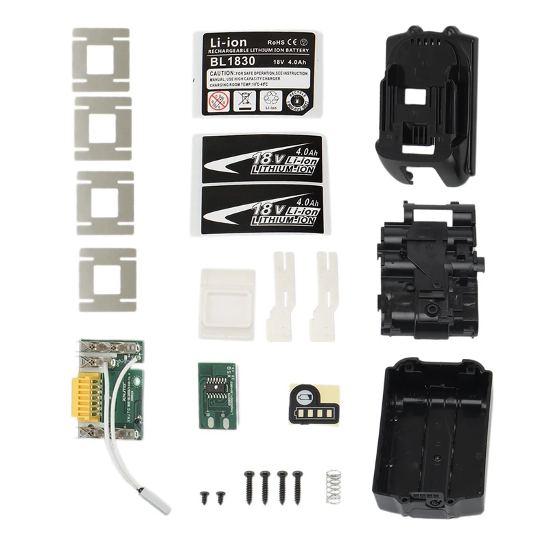 

Li-Ion Battery Case Box Charging Protection Circuit Board For MAKITA 18V BL1830 LED Battery Indicator