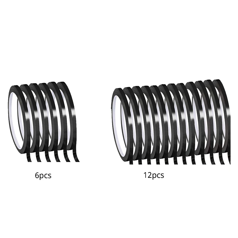 

Лента для разметки на белой доске, тонкая, 1/8 дюйма, для сухого стирания (черная)