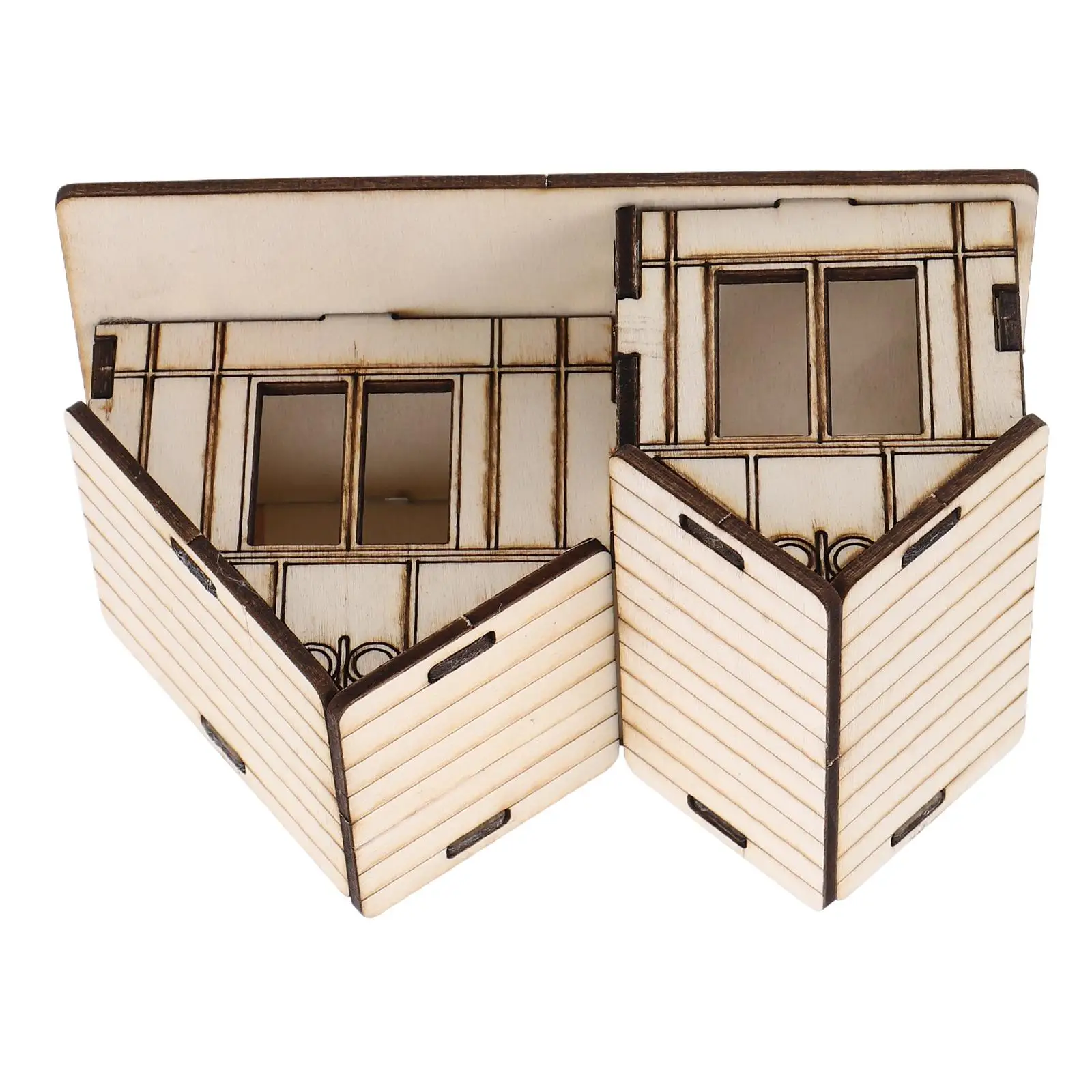 Casa da costruzione con tavolo in sabbia Case in miniatura per artigianato Giocattolo Casette piccole Modello piccolo in legno