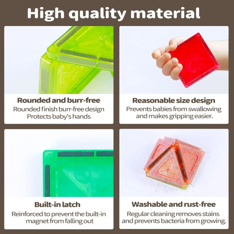 磁気ボード恐竜ビルディングブロックセット カラフル透明タイル 恐竜画像 子供向け教育玩具ゲームセット