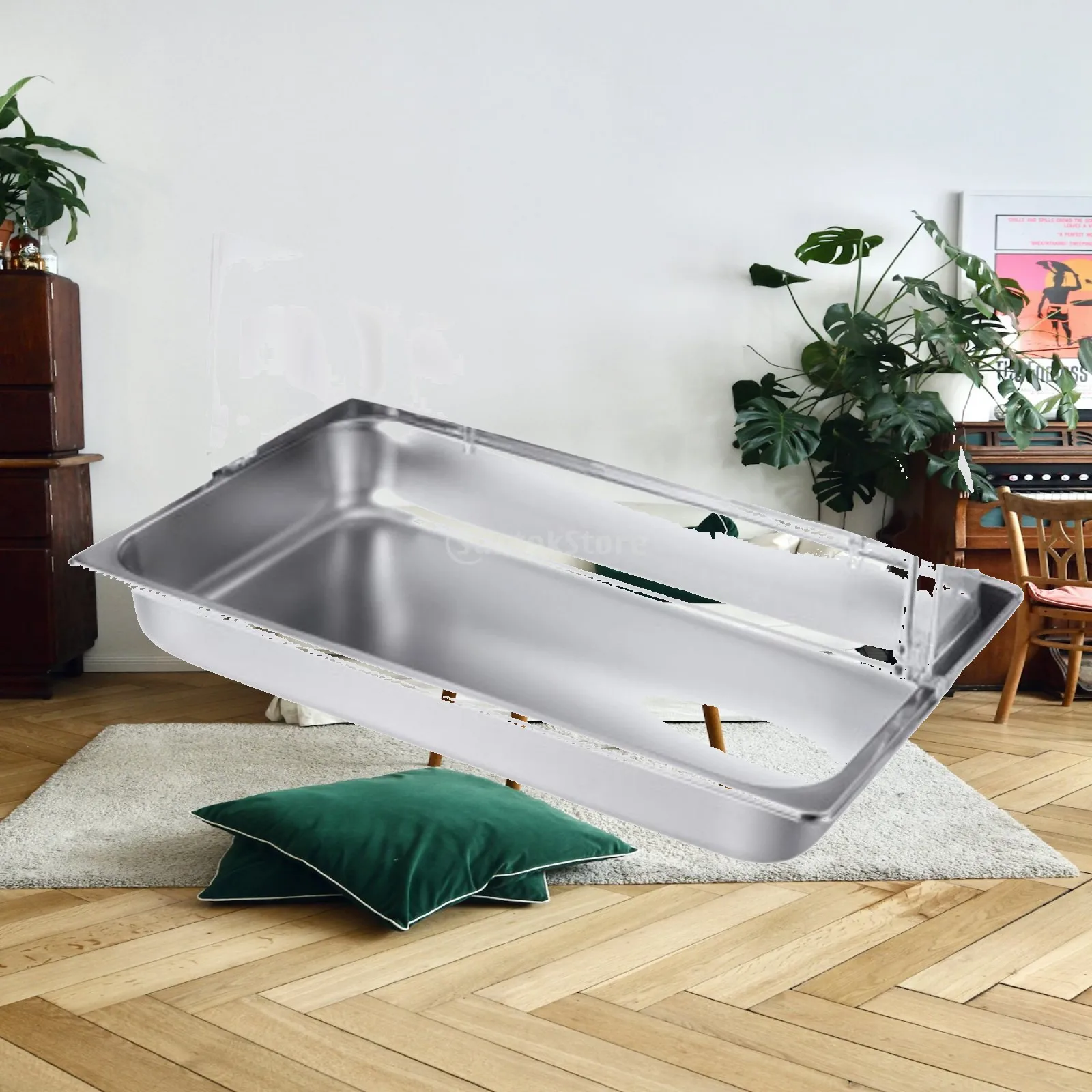 Ice Food Serving Tray Chafer Rust Proof Sturdy Multipurpose Cooling Food Dishes Commercial Buffet Server for Banquet Dinners