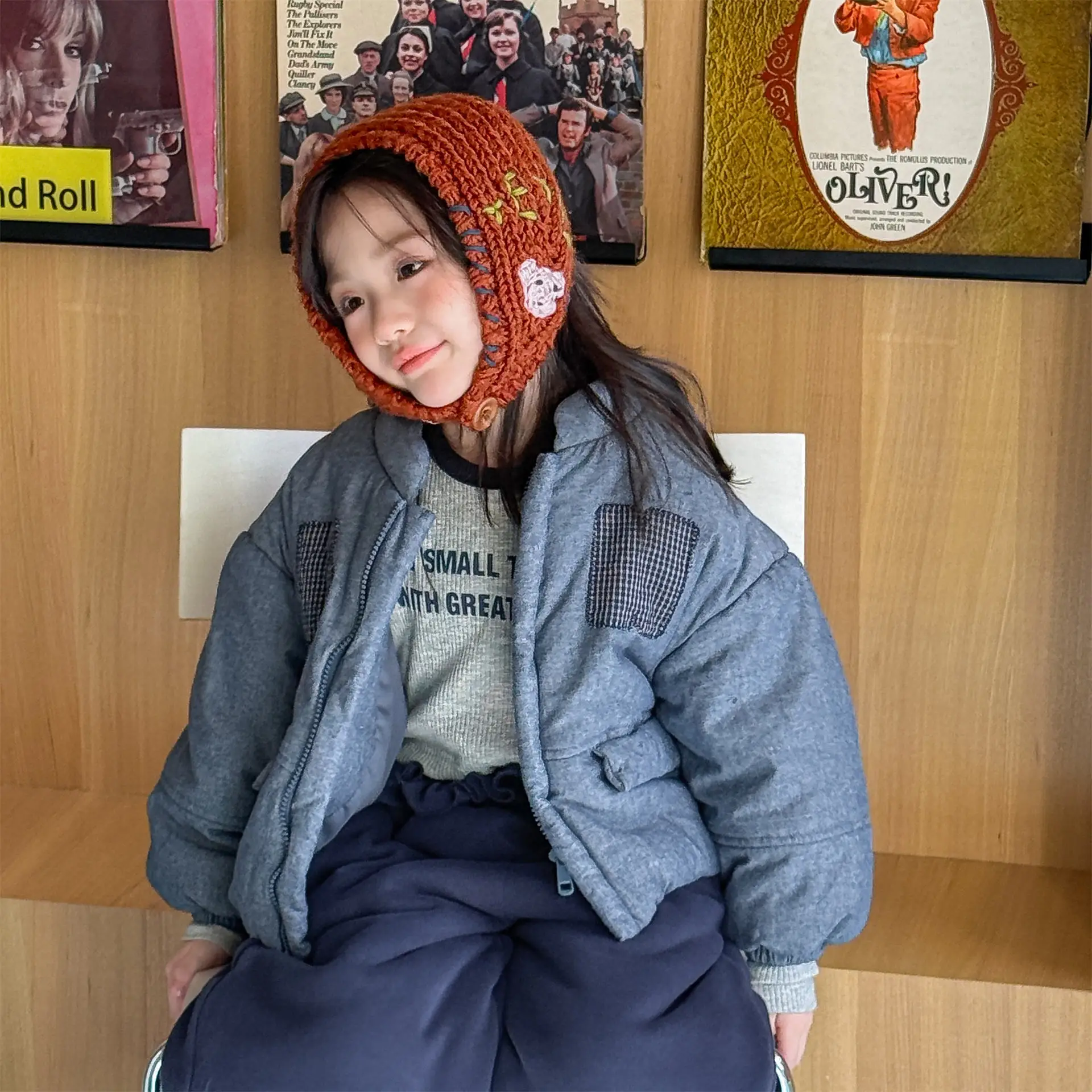 

Верхняя одежда для девочек 2025, зимняя корейская версия с плюшевым лоскутным шитьем, модная, повседневная, повседневная, универсальная, темпераментная, теплая и уютная