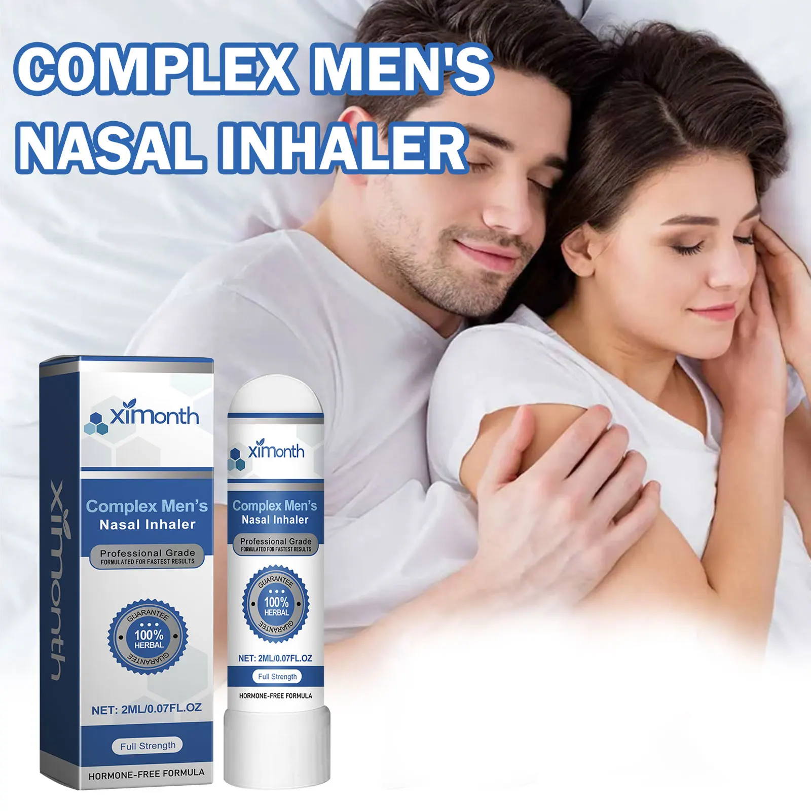 Men Energy Enhancer Nasal Inhaler Brain Awakening Boost Endurance Strengthening Maximize Vitality Anti-Fatigue Nose Sucker Stick