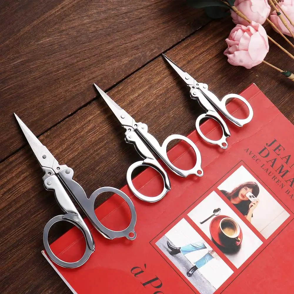 Paper Work Travel Mini Stainless Steel Handmade Crafts Pocket Fishing Scissors Embroidery Small Scissors Folding Scissors