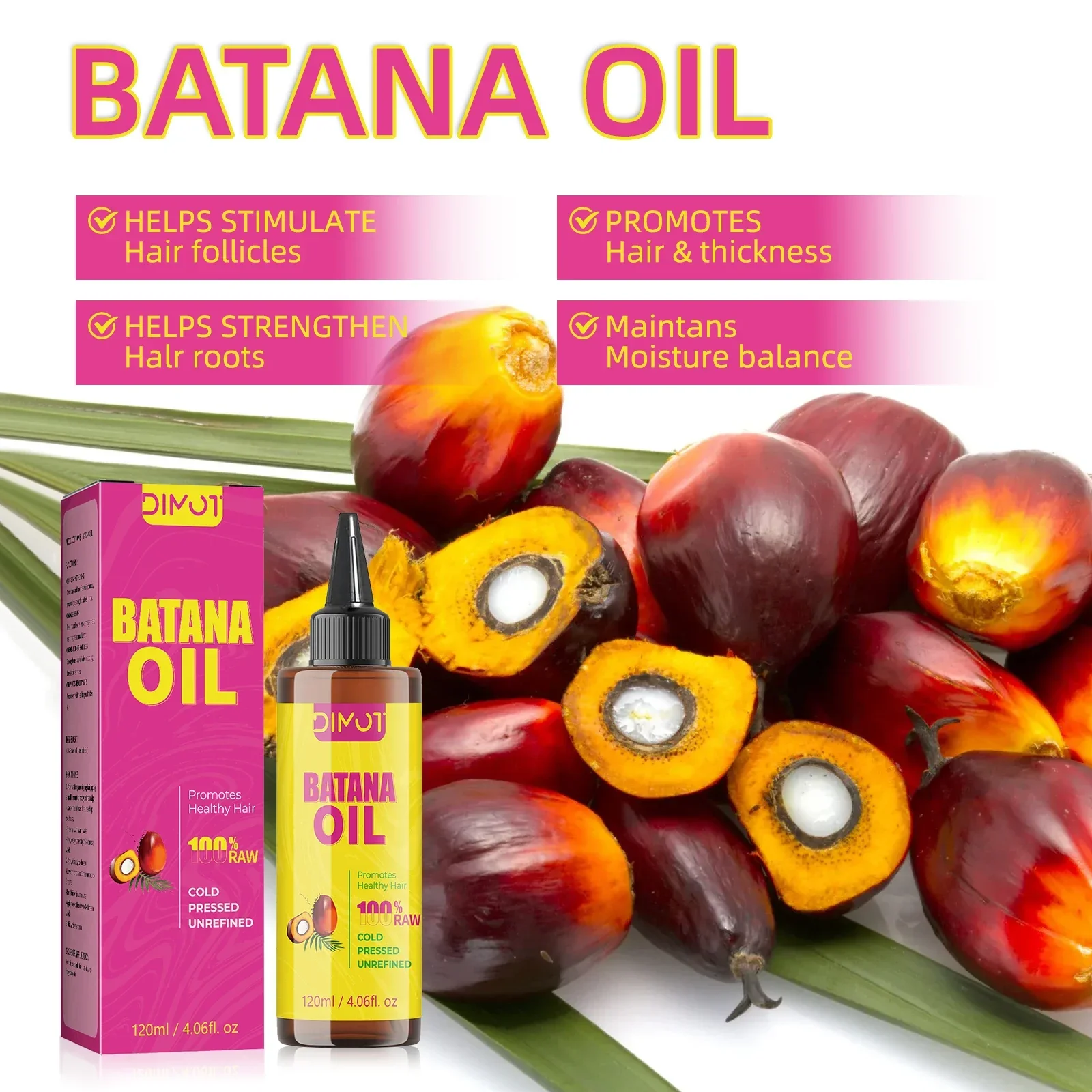 زيت باتانا، نمو الشعر السريع، شعر قوي مضاد للكسر، إصلاح سبليت ينتهي حريري للشعر الجاف، العناية الصحية بالشعر، مضاد لتساقط الشعر #5