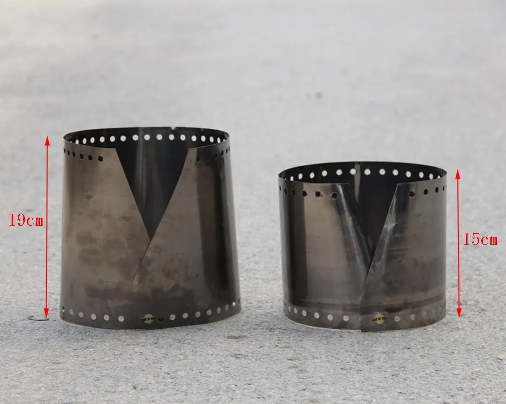 Outdoor Camping Stove Wind Shield Screen Ultralight Ultra-thin Titanium Height 15cm 19cm Windproof Plate Alcohol Wind Shield