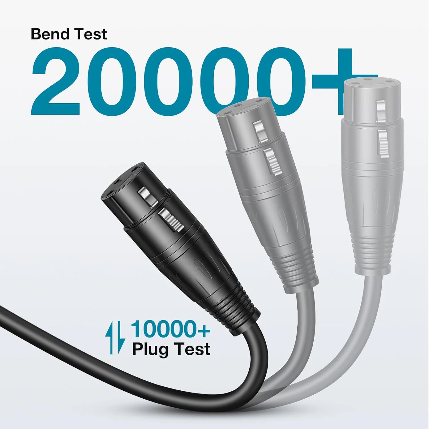 32フィート XLRケーブル オス - メス 3ピン バランス XLR ケーブル ステージ レコーディング スタジオ オーディオ インターフェイス Shure SM7B SC3 AM8 K688 マイク用