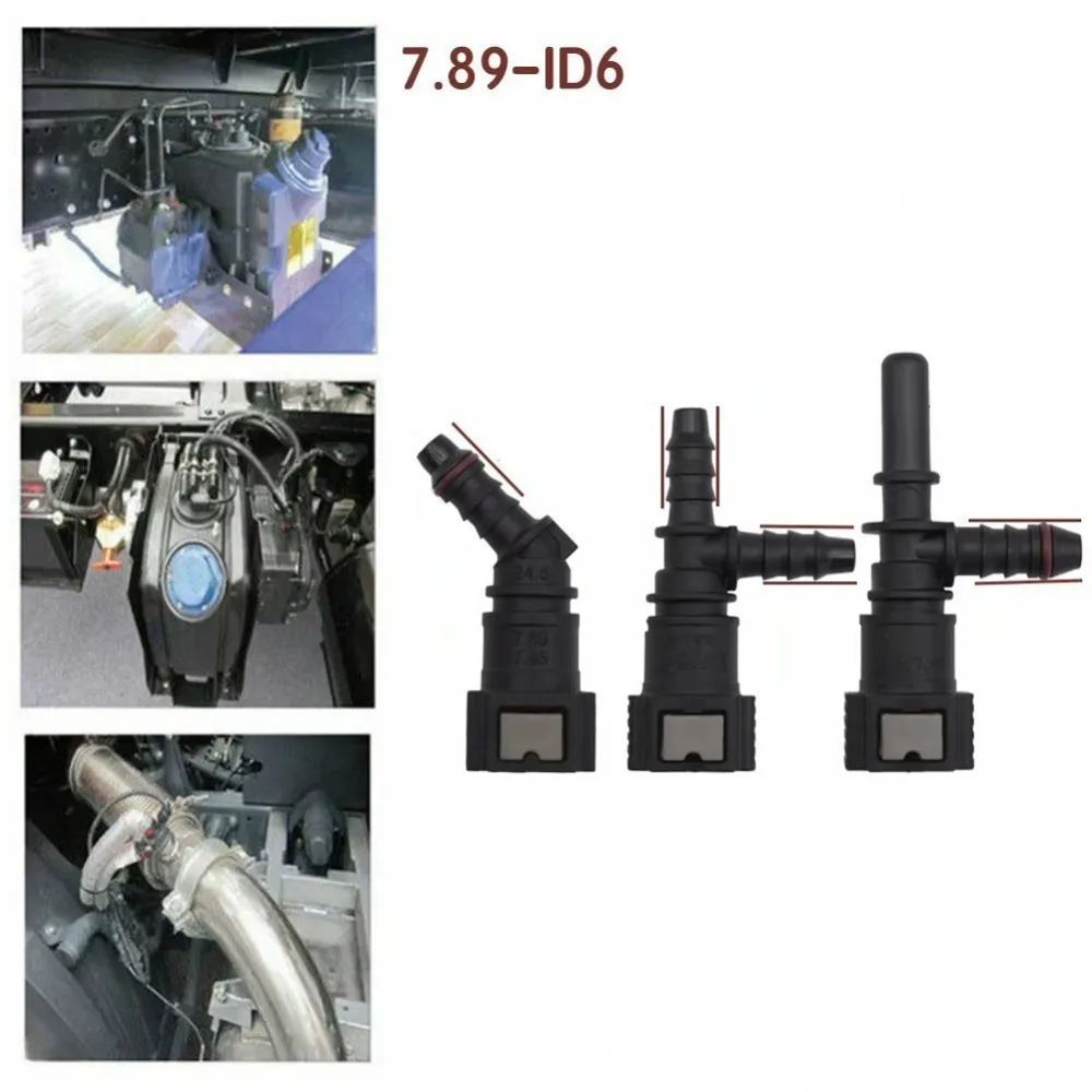 Acoplador de manguera de plástico PA12, accesorios para automóviles, Bundy Tee, 45 °, manguera de línea de combustible 7,89 ID6, Conector de