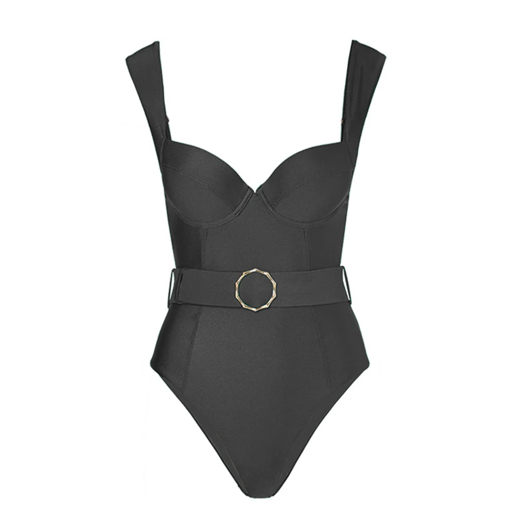 S - XL Sexy mit Gürtel und Rock, mit Bügel, hoher Beinausschnitt, Damen-Badeanzug, einteiliger Badeanzug, Damen-Badebekleidung, Badeanzug, Modell V5170 – Detail 16