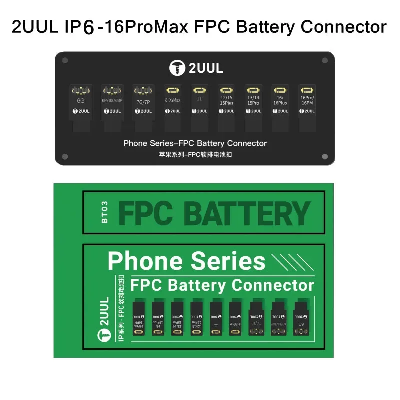 2UUL BT03 سلسلة الهاتف FPC موصل البطارية للهاتف 6 7 8 X XS XR 11 12 13 14 15 16 PRO MAX PLUS MINI