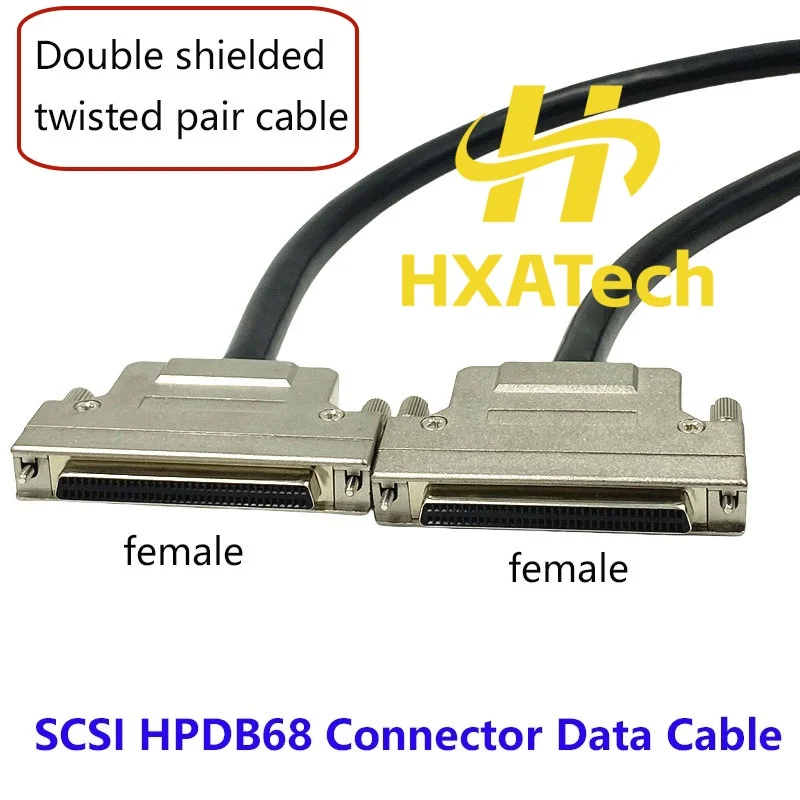 

HXATech - SCSI HPDB68 Data Connector Cable SCSI HPDB 68pin Female to Female Double Shiled twisted pair Copper Cable