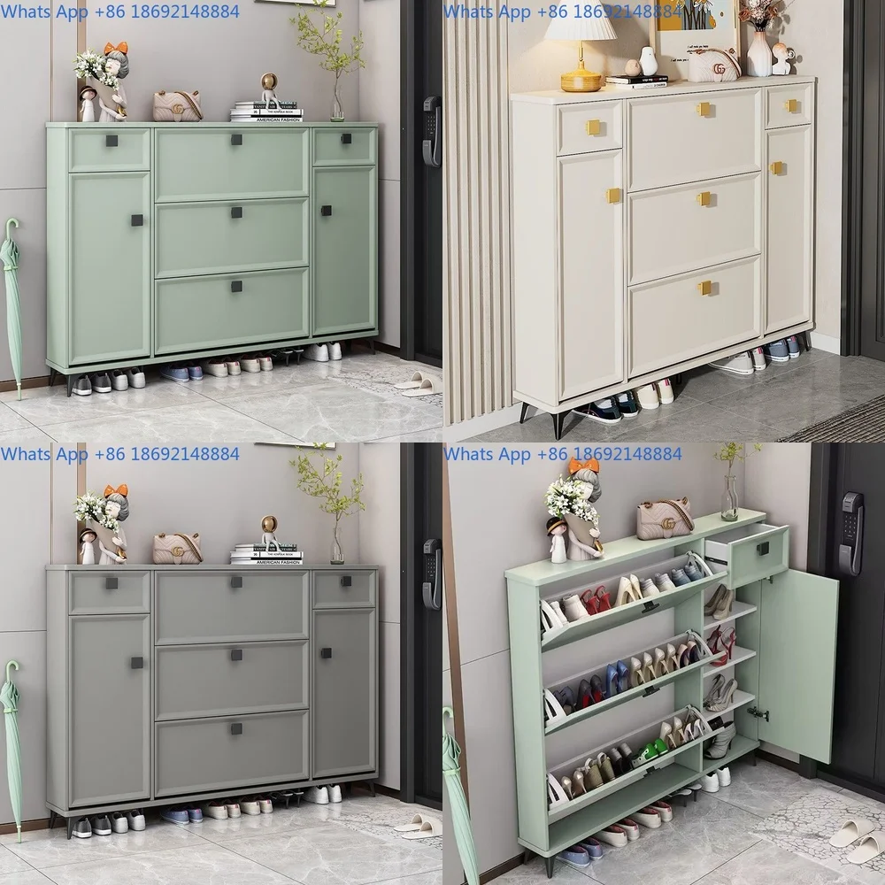

Luxury Thin Shoe Cabinet for Home Entryway Hallway Large Capacity Flip Storage Rack
