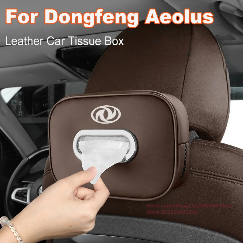 

For Dongfeng Aeolus AX7 E70 Haoji Nammi 01 Leather Car Tissue Box Suspension Type Bag Car Interior Modified Accessories