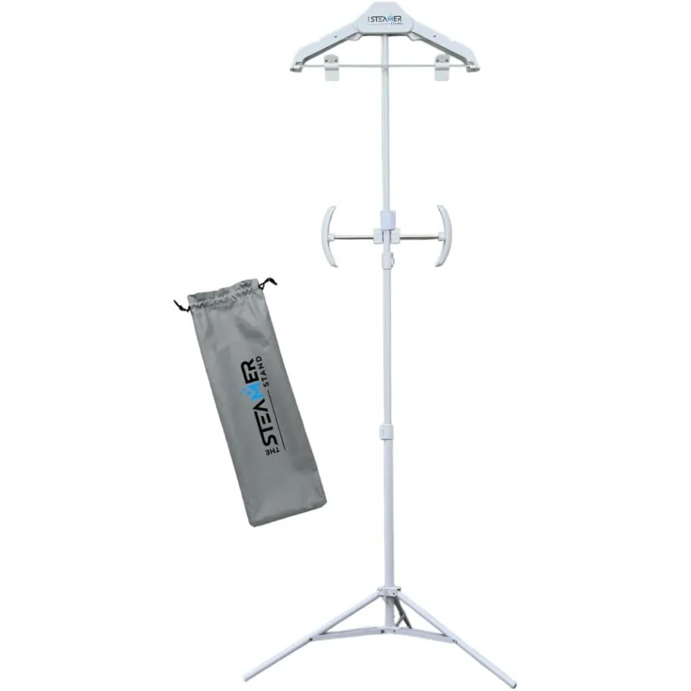 

Deluxe | Adjustable Standing Garment Steaming Rack with Hanger | Fast, Foldable, Portable Clothes Steam Ironing Solution for Tra