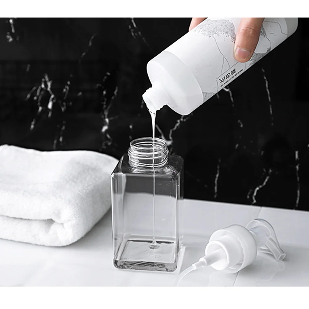 

2Pcs 400Ml Foam Pump Bottle Reusable Space Saving Shower Gel Dispenser for Travel Gym Bag Transparent Refillable Liquid