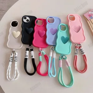 Con Lanyard Love Heart Phone Case para Oppo A98 A96 A95 A94 5G A93 A92 A91 4G A79 A78 A77 A76 A74 A73 A72 A77S 4G F9 F11 F17 Pro 10 Mejores Caso F9 de Oppo F9 - №5