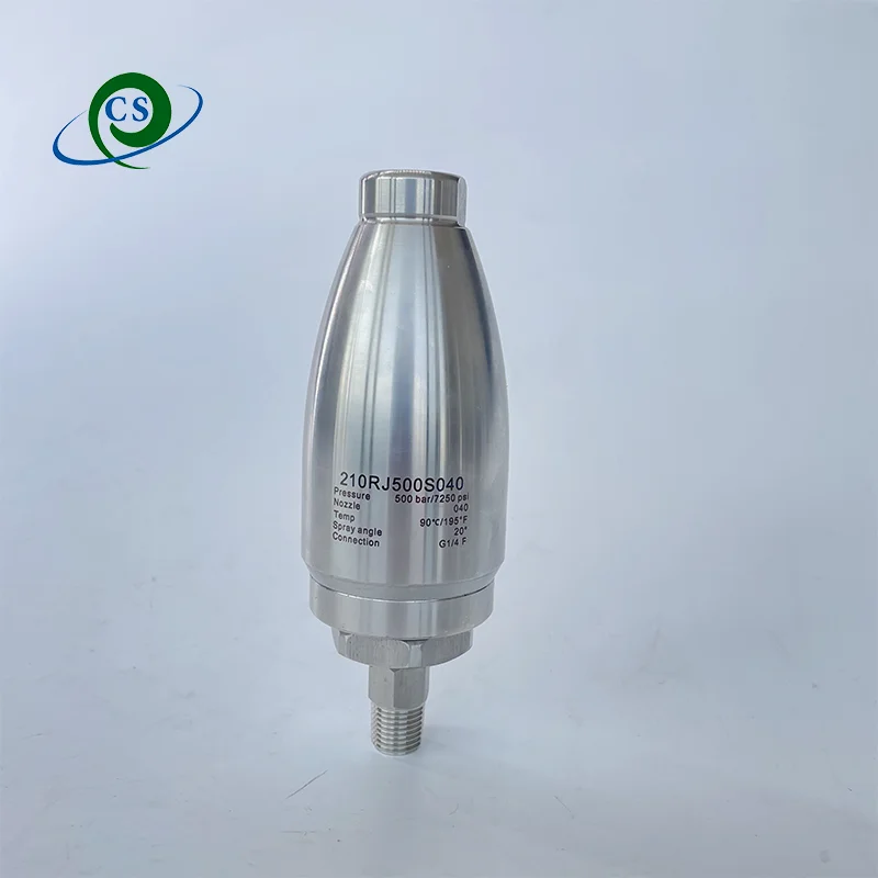 

High Pressure 500 Bar 7250psi Turbo Nozzle with Quick Connect Tungsten Steel Core for Water Cleaning Appliance
