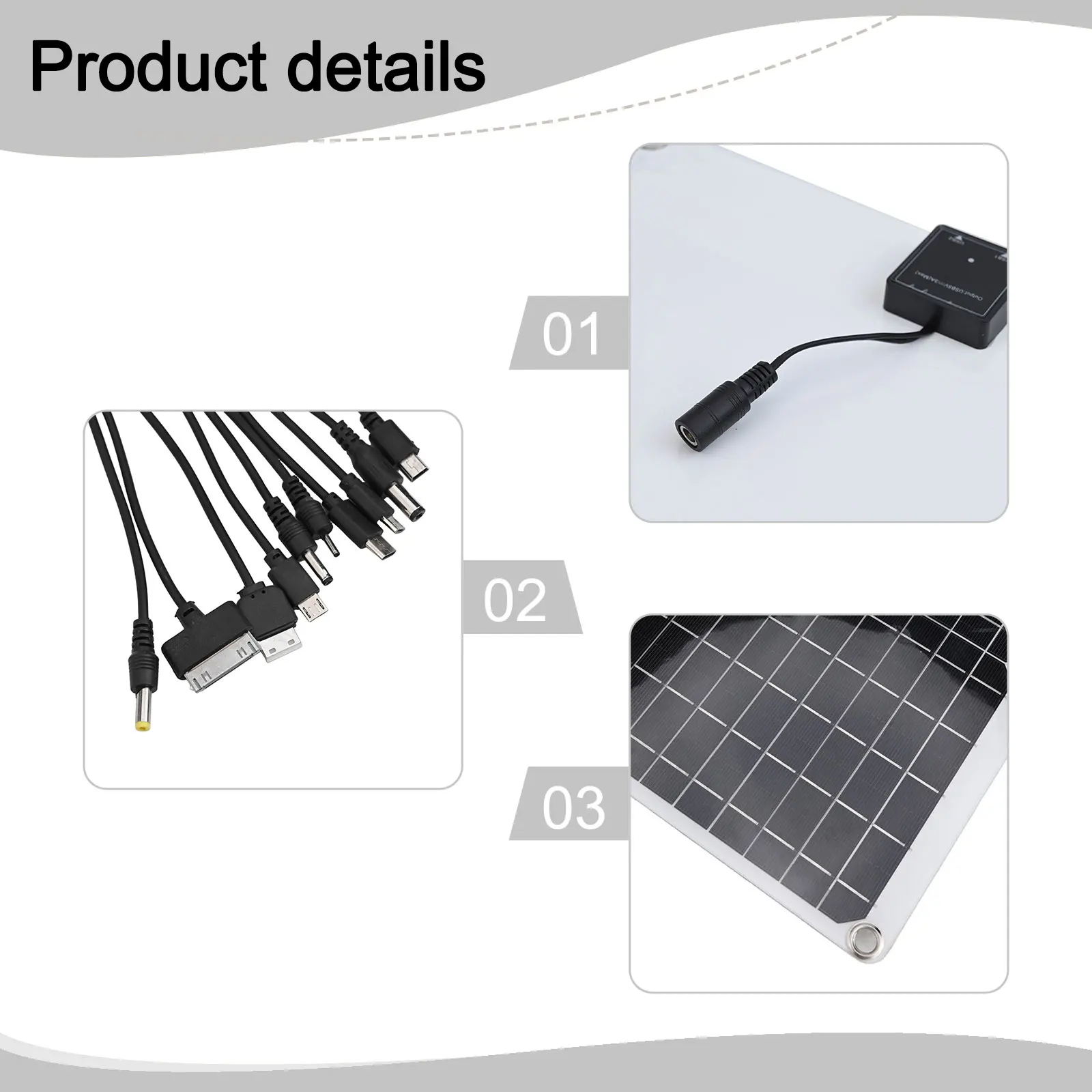

Camping Hiking Mountaineering 360x330x3MM 50W Black Solar Panel With Dual Usb Ports Home Improvement Brand New