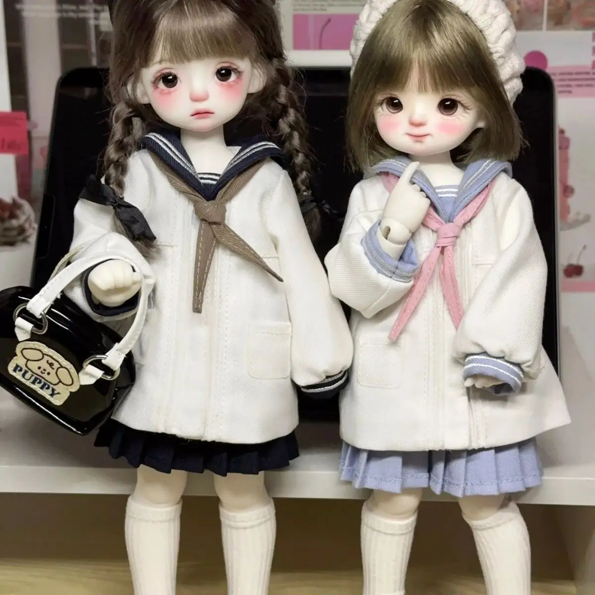 1/6 30Cm Bjd Doll Clothing Set Top+Skirt+Triangle Scarf+Socks Girl Dress Up Game House Fashion 1/6 Bjd Doll Accessories No Doll