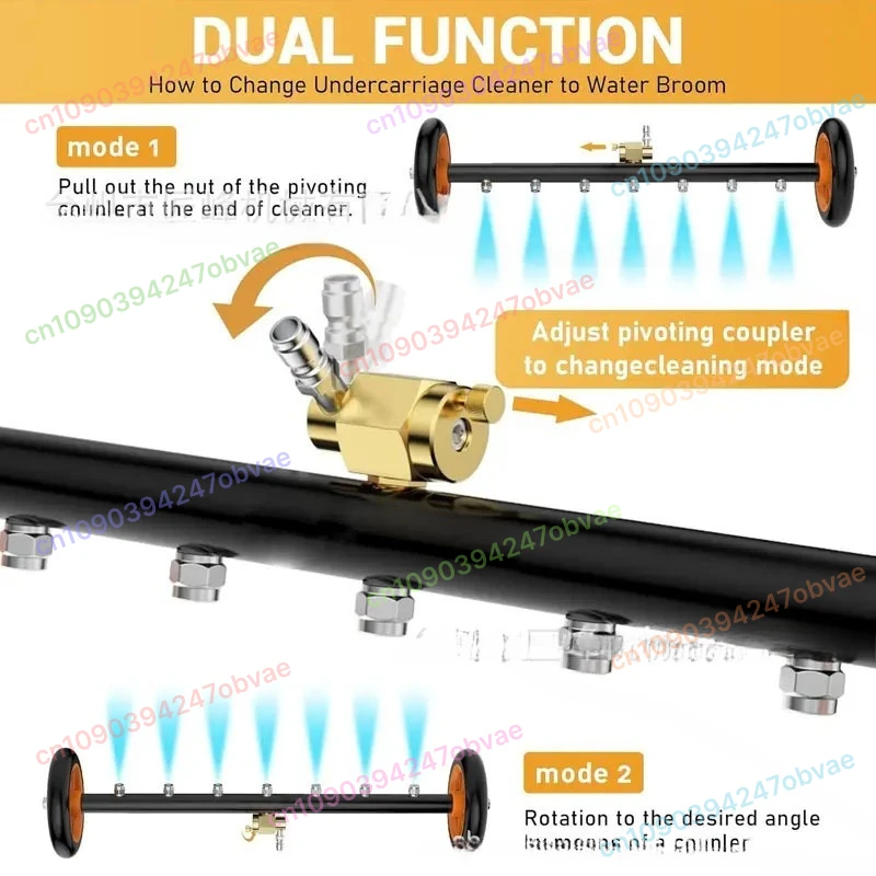 الهيكل السفلي منظف الأسطح مكنسة المياه تحت هيكل السيارة غسيل الأرضيات 1/4 "موصل سريع 24" غسالة الضغط #5