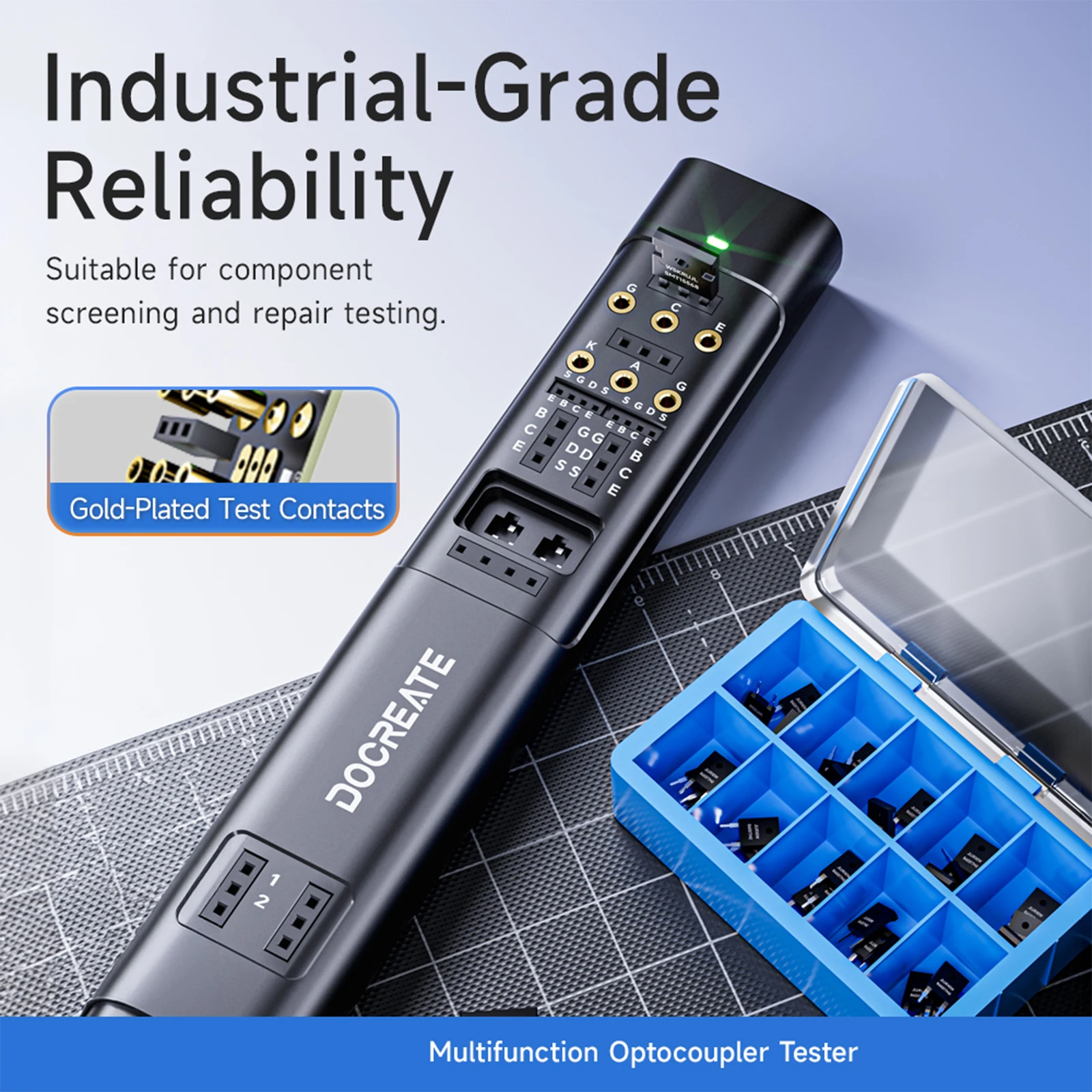 MO-81 Multifunctional Optocoupler Tester, Handheld Integrated Circuit Tester, NMOS/PMOS Transistor Meter, Circuit Chips Detector