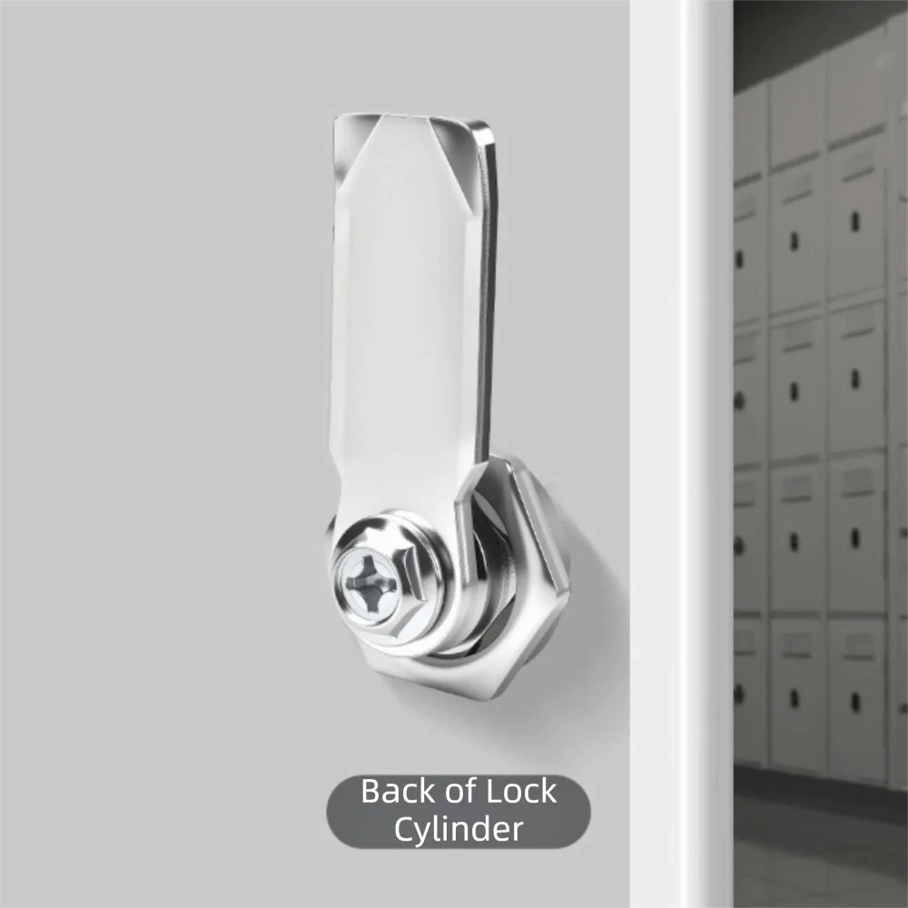 Sturdy Stainless Steel Triangle Cam Lock With Cap Flat Triangle Key Panel Lock Cabinet Lock Power Distribution Cabinet