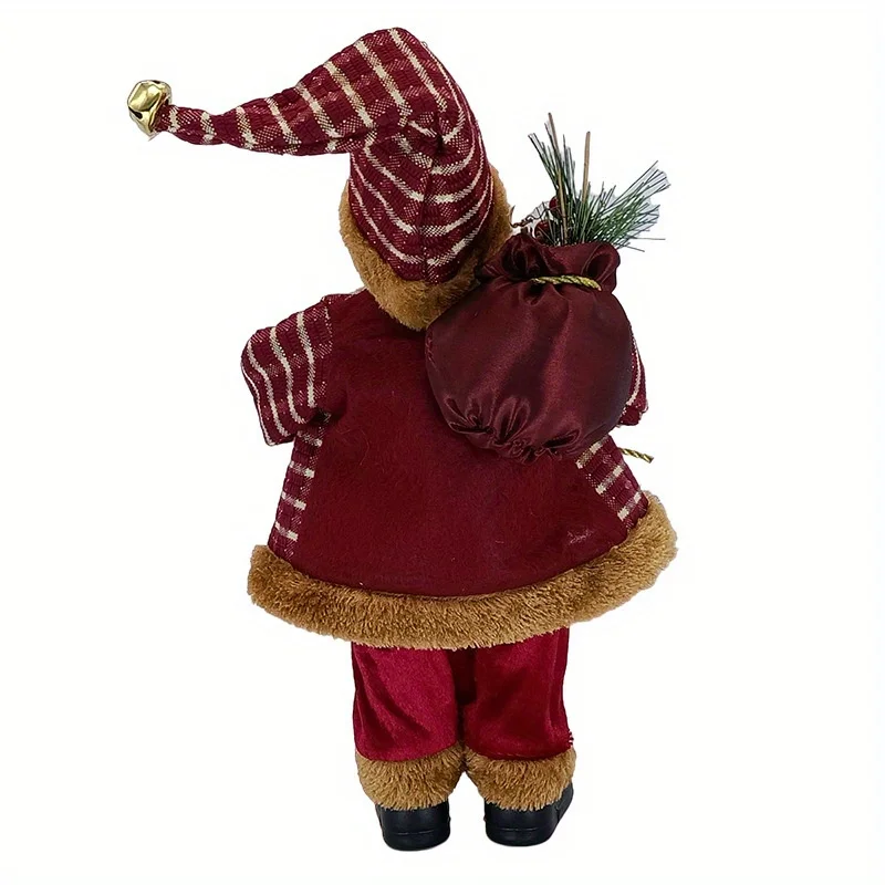 12 بوصة دمية سانتا كلوز الدائمة عيد الميلاد نافذة ديكور التماثيل دمية شجرة عيد الميلاد المنزل زخرفة حفلة السنة الجديدة مهرجان هدية