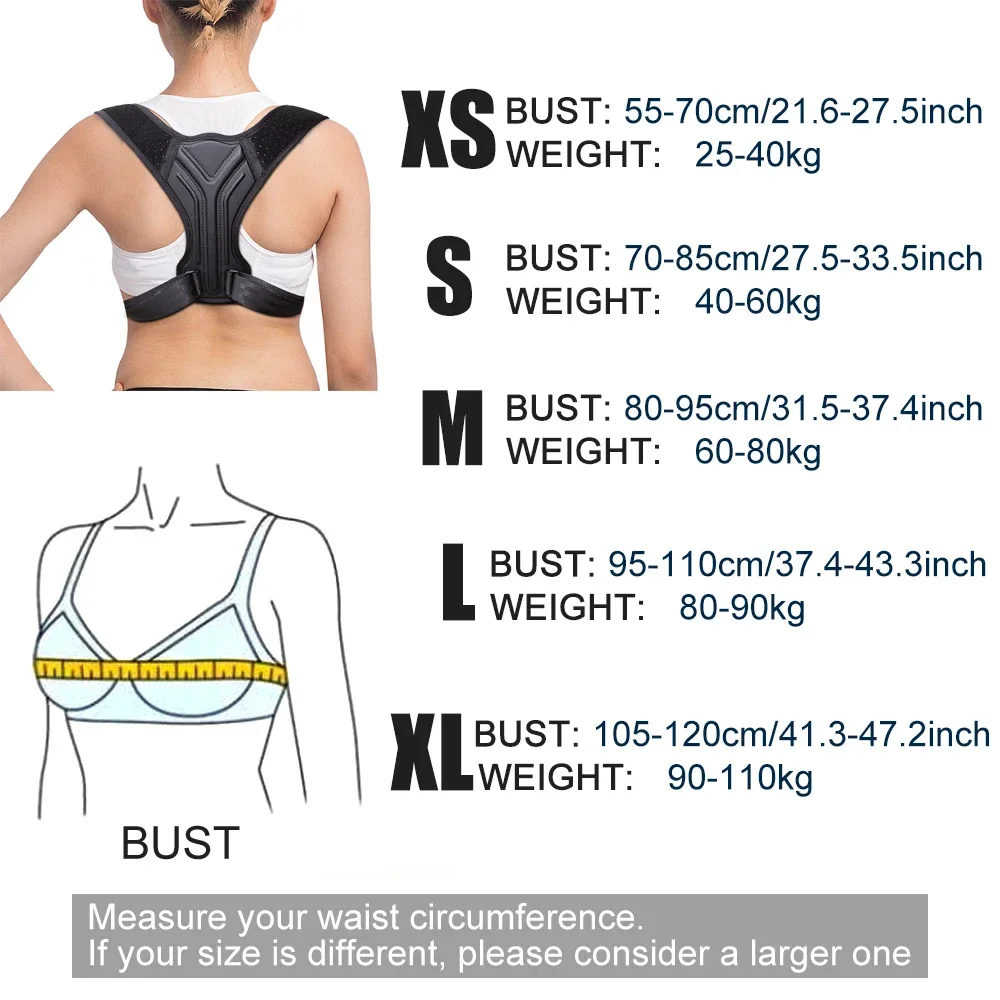 Back Posture Corrector Corset Clavicle Spine Posture Correction Adjustable Support Belt Pain Relief Traine Spine Posture Support