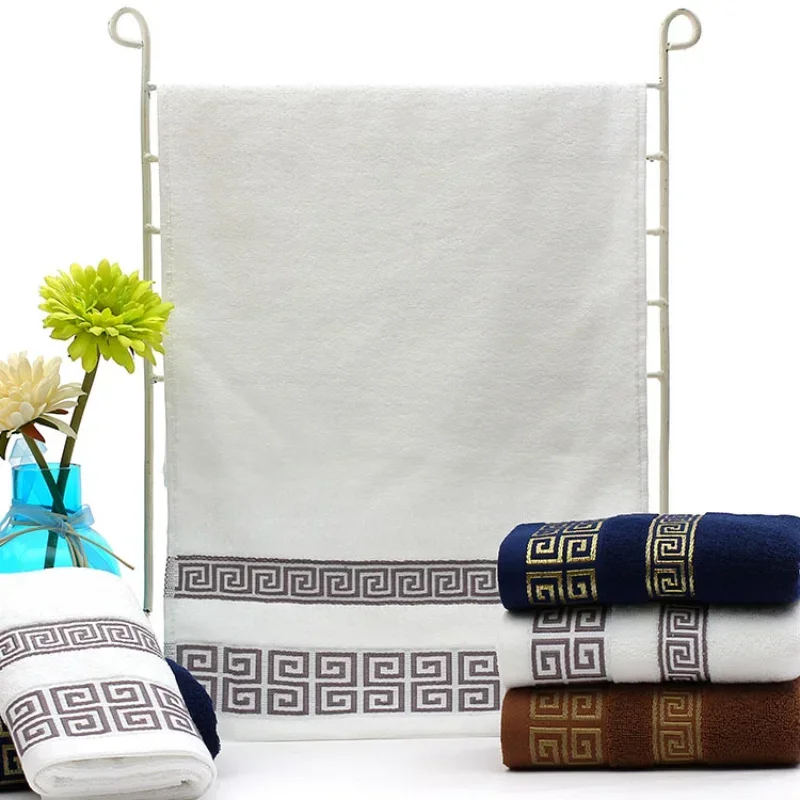 Embroidered Face Towel High Quality Luxury Bath Towels Bathroom Soft and Highly Absorbent Shower 100% Cotton Multi-color 73x34cm