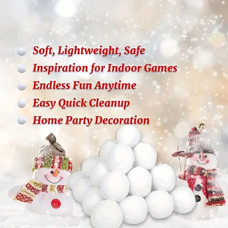 60PCS Soft Snow Fake Balls Chr - огляд і ціна Kids Outdoor Xmas Gifts