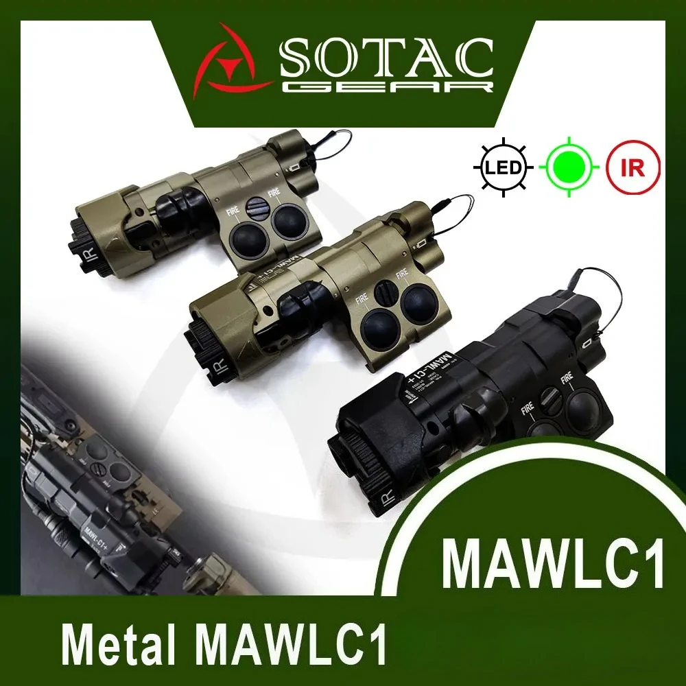 

SOTAC Tactiac Metal MAWLC1 La-ser Aiming Device LED Light IR Light IR laser Green Lasers with Control Pressure Switch
