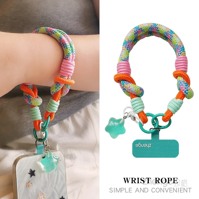 

Ремешок для мобильного телефона, женская веревка на запястье, короткая подвеска для фотографий на открытом воздухе, универсальный новый продукт