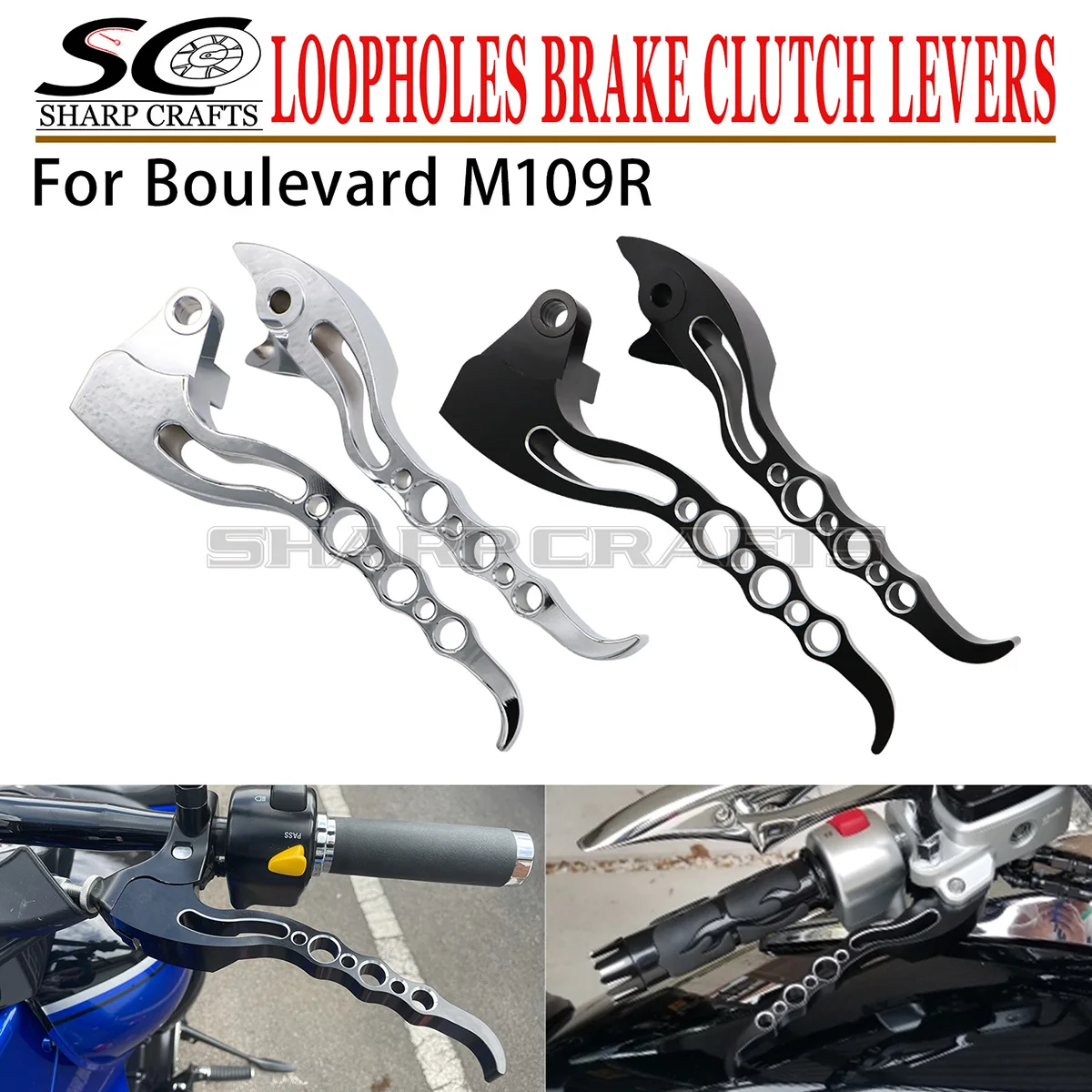 Motorcycle Accessories Loopholes Brake Clutch Levers For Suzuki Boulevard M109R M109 R 2006-2017 Hand Lever Parts