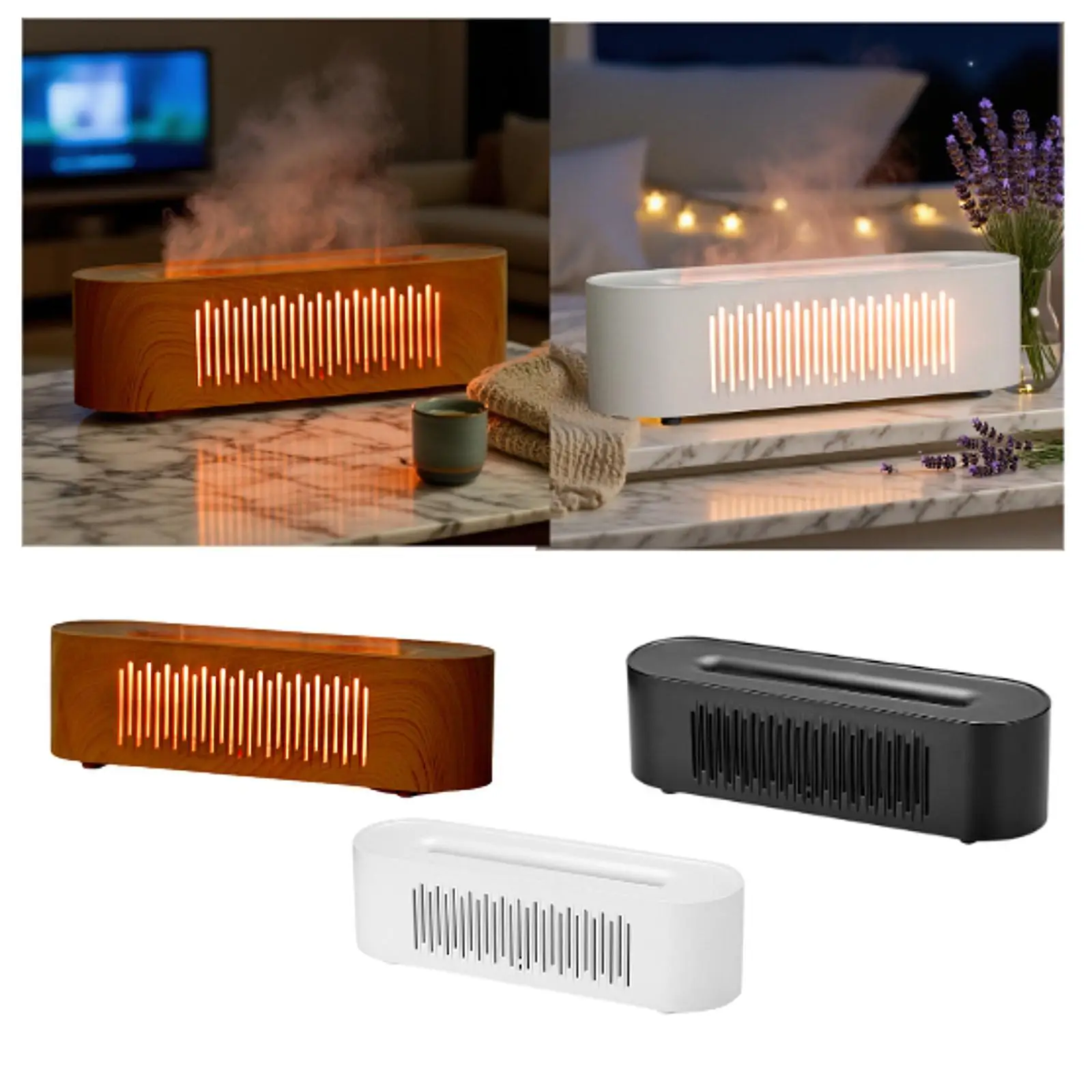 Umidificador de ar Nightlight Difusor de óleo essencial para mesa de viagem de quarto