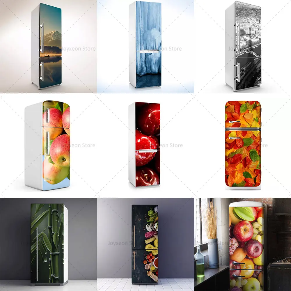 

New Refrigerator Stickers To Beautify The Appearance PVC Waterproof and Oil-proof Kitchen Decoration Refrigerator Stickers