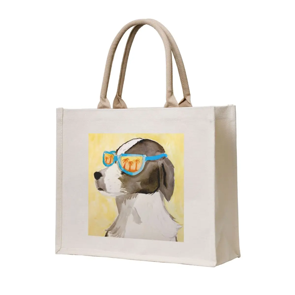 

Dog on Vacation Tote Bag Eco bag canvas shopping bag Candy bags