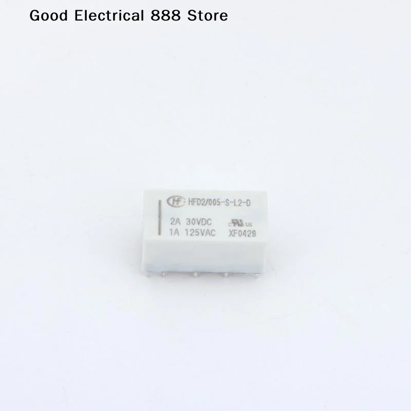【G】1Pc 12V Coil Bistable Latching Relay DPDT 30VDC 2A 1A 125VAC HFD2-005-S-L2-D Realy High Quality Home Improvement