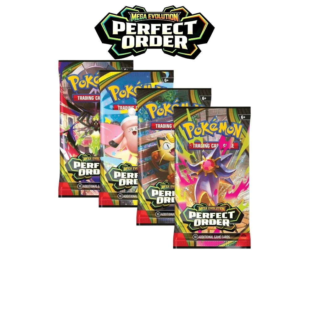 12 Packs Pokémon TCG: Mega Evolution-Pitch Black Booster Bright Stars 151 Prismatic Evolutions English Reinforcement Card Gift