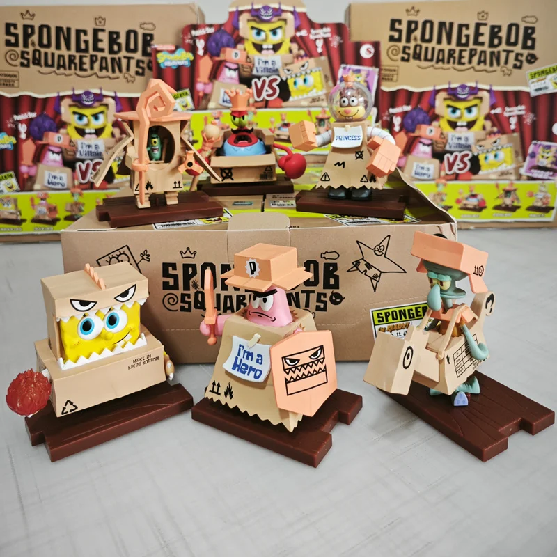 

Genuine Spongeboob Squarepants Brave Stage Trendy Play Blind Box Gift Toy Desktop Ornament Children'S Toy Girlfriend Gift