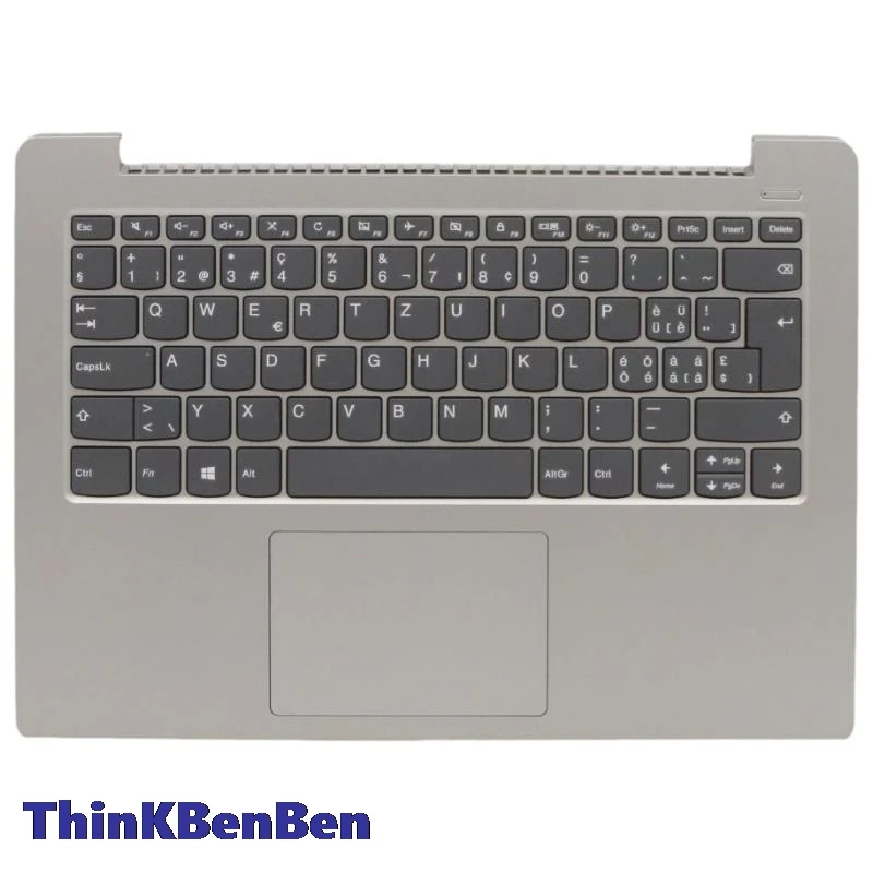 SWS Swiss Platinum Grey Keyboard Upper Case Palmrest Shell Cover For Lenovo Ideapad 330S 14 14IKB 14AST 5CB0R07674