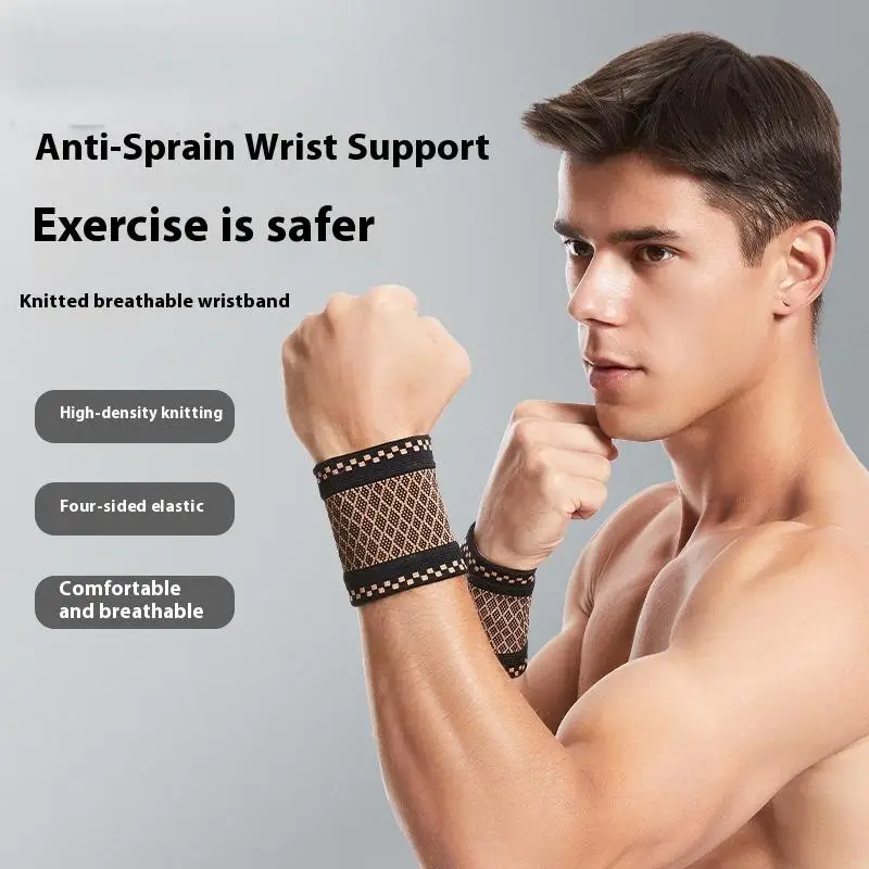 

1 пара защиты запястья, спортивный фитнес-браслет, защита запястья, эластичные вязаные компрессионные опоры для запястья для мужчин и женщин
