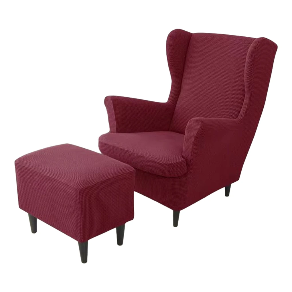 3piece Chair And Furniture Sofa Cover Wing And Stool Washable Chair